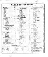 Table of Contents, Stephenson County 1871